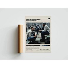 영화 트루먼 쇼 쇼생크 구속 년대 레트로 포스터 거실 캔버스 그림 벽 예술 홈 장식, 17. Q18011