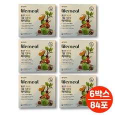 이롬 황성주 황선주 생식 라이프밀 가루 뉴밀 플러스 고식이섬유 고단백 동결건조 블랙푸드 마시는 영양식 아침 점심 저녁 식사 대용 선식 간식, 420g, 6세트