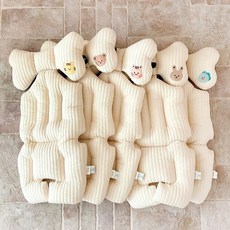 ins風韓系嬰兒推車坐墊寶寶餐椅棉墊安全座椅加厚墊子全棉透氣, 獨繡松鼠厚車墊子,約30*70cm, 1個