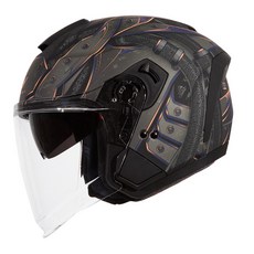 LALUNA IO-ONE 戰神 MARS 消光星紫 開放式安全帽 3/4罩 內墨鏡 雙鏡片 環保再生紗 磁吸扣 半罩安全帽