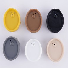 연이스토어 곰돌이 실리콘 콘센트 홀더 마개 멀티탭마개, 01) 랜덤출고