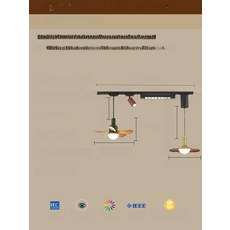 골든루트마켓 레일실링팬 실링팬 가정용 씰링팬, 행잉 선풍기 F 100cm 3 + 리모컨 3 단계