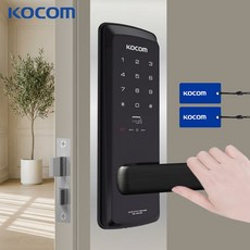 코콤 26년 신형 무타공 현관문 디지털 도어락 손잡이 번호키 카드키 자가설치 교체 KDL-MK3300, 고객직접설치, KDL-MK3300 (번호+카드키)