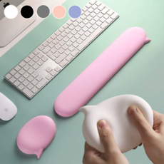 루미에르 팜레스트 마우스 키보드 손목 받침대 세트, 1세트, 핑크(스피치버블)