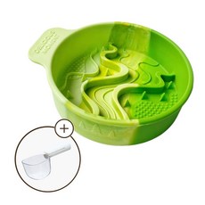 더룸 슬로우식기 강아지 고양이 급체방지 밥그릇, 1개, 메론 우유