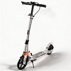 성인 청소년 공용 접이식 킥보드 튼튼한 듀얼 서스펜션, 1개, 흰색