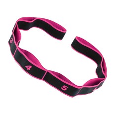 8 섹션 댄스 스트레칭 벨트 요가 풀 스트랩 벨트 번호 운동 스트랩, 분홍색