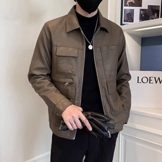 에쥬아 남성 가죽 자켓 클래식 라이더 레더 자켓 데일리 아우터