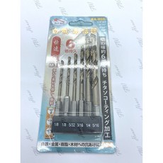 紅斧頭 RA-H06 白鐵高鈷鑽頭 6支組 鈦金塗層, 1個