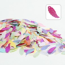 뮤즈 대용량 스팡클 나뭇잎 대 100g / 비즈 네일 슬라임 공예재료 파츠장식 만들기재료, 1개, 혼합색상