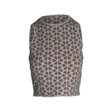 알렉산더 맥퀸 중고 기하학 패턴 크롭 탑