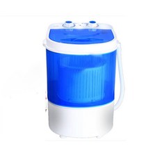 迷你洗衣機 小型洗衣機 輕巧型洗衣機 透明視窗 獨立脫水 節能省電, 白色+藍色雙鈕洗衣機, 雙鈕藍桶洗衣機