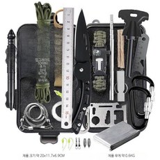 생존키트 재난 비상용 다기능 밀리터리 가방, 1개, 탐험 세트 15종