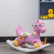 幼兒多功能搖搖馬, 新款二合一粉色, 1個