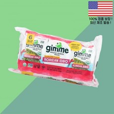 김미 구운 김 스낵 코리안 바베큐 6팩 각 0.17온스 5g 6팩gimMe Roasted Seaweed Snacks Korean BBQ 6 Packs 0.17oz Eachgim