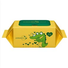 아망떼 프렌즈 고평량 아기 물티슈 엠보싱 캡형, 20개, 72매, 70g