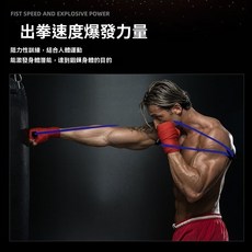 拳擊阻力繩拉力訓練器 出拳速度/空擊力提升 泰拳散打搏擊力量抗阻訓練, 1個, 外貿款黑色【35-40磅】,TPE高彈性材質出口歐美