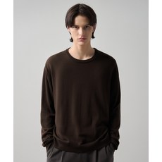드로우핏 실크 라운드 풀오버 니트 DARK BROWN 110780