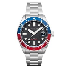 Spinnaker Croft 남성용 오토매틱 다이브 시계 - 세이코 NH35 무브먼트 40mm 스테인리스 스틸 케이스 방수 150m 스테인리스 스틸 또는 가죽 스트랩 S