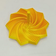 3D 螺旋旋轉 打印玩具 疊加解壓玩具, 1個, 【金色】直徑9cm 小號