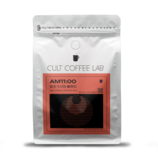 컬트커피랩 오전11시의 블렌드 에티오피아와 콜롬비아 브라질 원두 당일로스팅, 1개, 200g, 홀빈(분쇄안함)