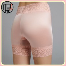 女款男款油亮冰絲防走光安全褲春夏韓版絲滑蕾絲花邊不捲邊打底褲