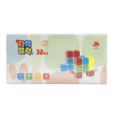 하이파이브 자석 블록 교구 32p, 혼합색상, 1개