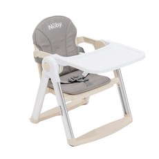Nuby 可攜兩用兒童餐椅【金寶貝】(外出 野餐 出國 輕量餐椅), 奶霜白