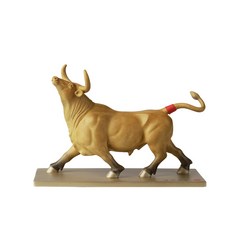 銅作TUMZUO 鴻運牛之牛市如虹 高溫著色全黃銅手工打造銅雕 居家裝飾收藏送禮擺設