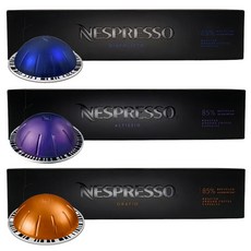 네스프레소 정품 버츄오 캡슐커피 가장 많이 판매되는 에스프레소 셋트구성, 1세트, 3개입, 62g