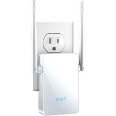 2026 WiFi Extender 신호 부스터 가정용 차세대 인터넷 4배 빠른 속도 최대 16899평방피트 이더넷 포트 포함 Wi-Fi 중계기 무선 장거리 증폭기 간편한 설정블랙, WHITE
