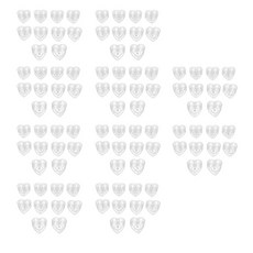 GHSHOP 100 조각 심장 모양 분명 플라스틱 Tealight 컵 홀더 캔들 컨테이너, 40x12mm, 클리어, 설명