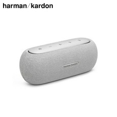 【harman kardon】 便攜防水藍牙喇叭 IP67防水防塵 藍牙5.1穩定連接 長效續航 戶外室內皆適用, 灰色, Luna