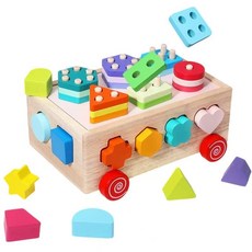 形狀配對積木玩具 兒童益智玩具 幾何形狀認知 手眼協調訓練, 1個