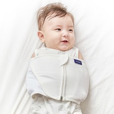 엘라바 무소음 스와들 스트랩 면메쉬 화이트 S M, 면메쉬(화이트)M