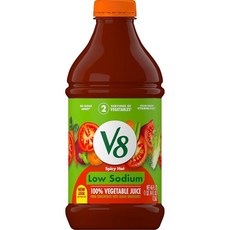 V8 Spicy Cajun 100% 야채 주스 1.3L(44온스) 병 328945, 저나트륨 스파이시 핫