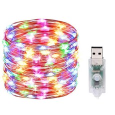 LED 銅線燈串 500cm USB式, 1個, 七彩RBG