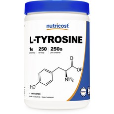 nutricost L-Tyrosine沖泡粉 原味, 1罐, 250g