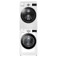 LG전자 트롬 세탁기 F24WDWP + 건조기 RH19WTWN 24kg + 19kg 방문설치, 화이트 유광, F24WDWP/세탁기, RH19WTWN/건조기