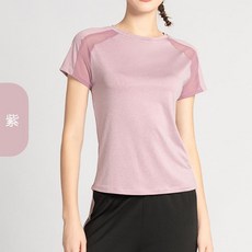運動T恤女 短袖網紗透氣 跑步健身瑜伽服上衣