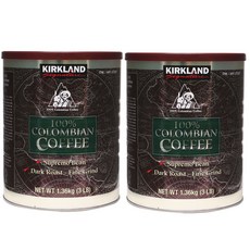 [코스트코] 커클랜드 시그니춰 콜럼비아 그라운드 커피 X 2개 / 4시이전주문건 당일발송, 커피메이커, 1.36kg