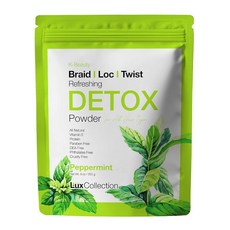 Lux COLLECTION 컬렉션 - K-BEAUTY 뷰티 Braids Locs Twists용 디톡스 파우더 축적 냄새 두피 정화 천연 추출물 비타민 E 단백질 25, 1개
