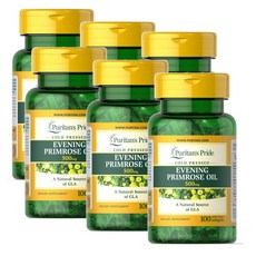 퓨리탄스프라이드 이브닝프림로즈오일 500mg 위드 GLA 소프트젤 Puritans Pride Evening Primrose Oil GLA, 6개, 100정