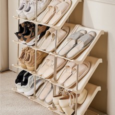 블체 현관 슬리퍼 정리대 6단 조립 슬림 거치대 수납 공간절약 틈새 신발장, 1개