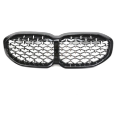 汽車改裝菱格紋水箱護罩，亮面黑，提升外觀與性能, 1個, BMW  F40