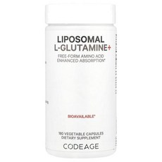 Codeage Liposomal L-Glutamine+ Vegetable Capsules 코드에이지 리포소말 L-글루타민+ 베지터블 캡슐, 2개, 180정