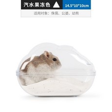 佈卡星 倉鼠浴室 景觀浴房 防飛濺設計, 1個, 雲朵浴室 中號 全透明