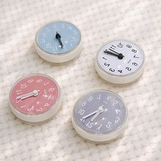 파스텔 마카롱 욕실 방수시계 4color 욕실시계 화장실시계 미니시계 탁상시계 벽시계, 블루