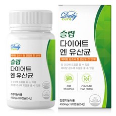 데일리큐어 다이어트 유산균 식약청인증 체지방 감소 프로바이오틱스, 6개, 120정