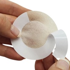 살색 원형 젖꽂지밴드 부직포 니플 보호패드 접착 패치 유두 커버 남성용 플라워, 1개